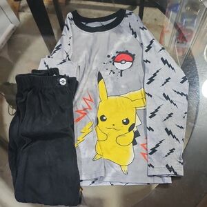 Pikachu Pajama Set with Black Pants